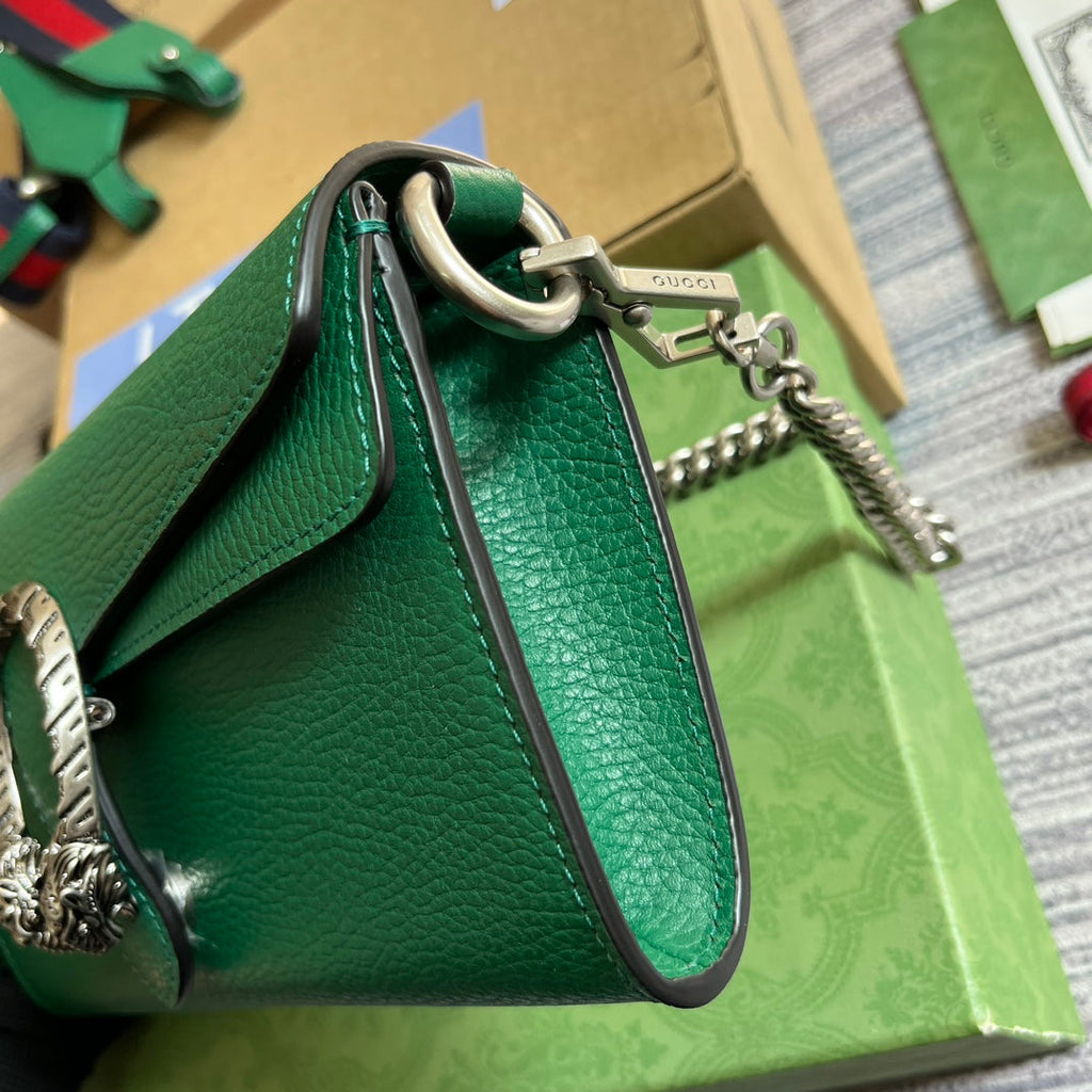 GUCCI DIONYSUS SMALL 25 BAG IN EMERALD GREEN CALFSKIN
