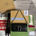 GUCCI DIONYSUS SMALL 25 BAG IN BLACK CALFSKIN