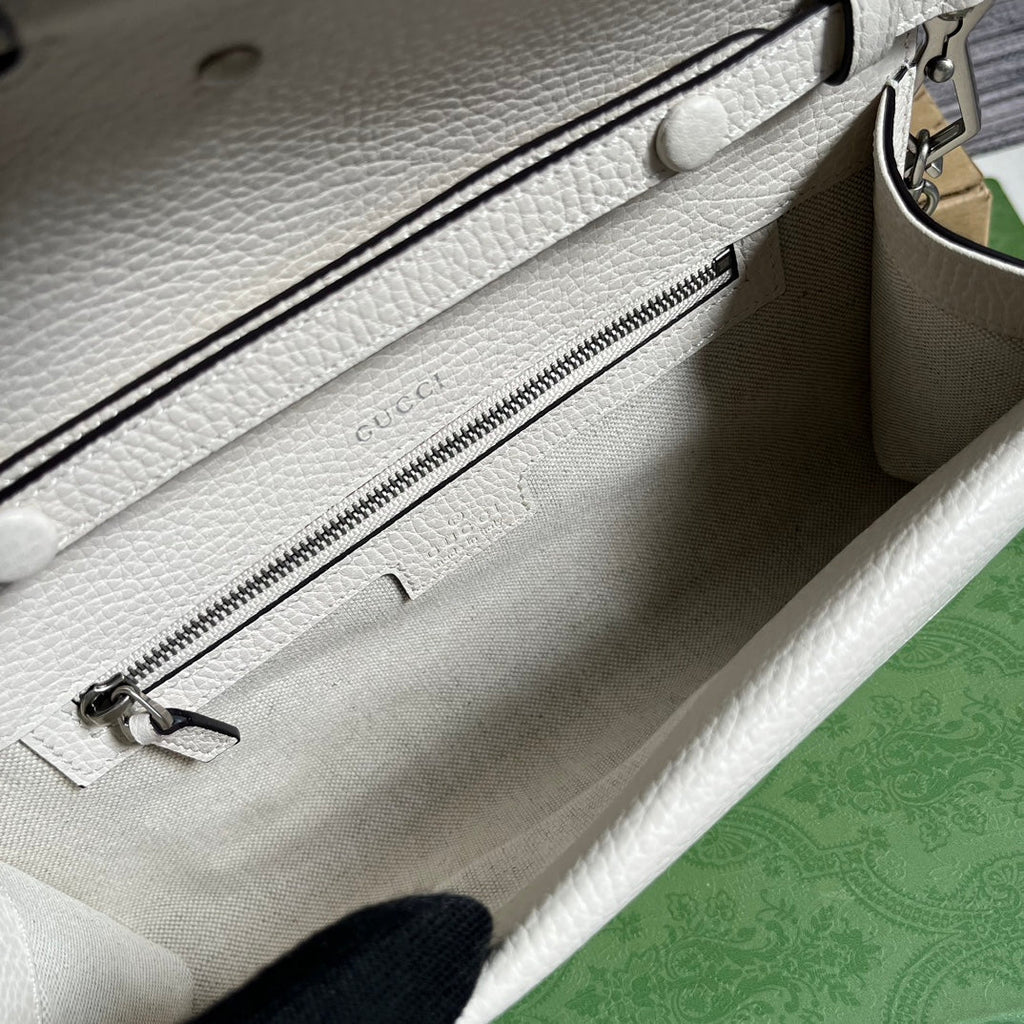 GUCCI DIONYSUS SMALL 25 BAG IN WHITE CALFSKIN