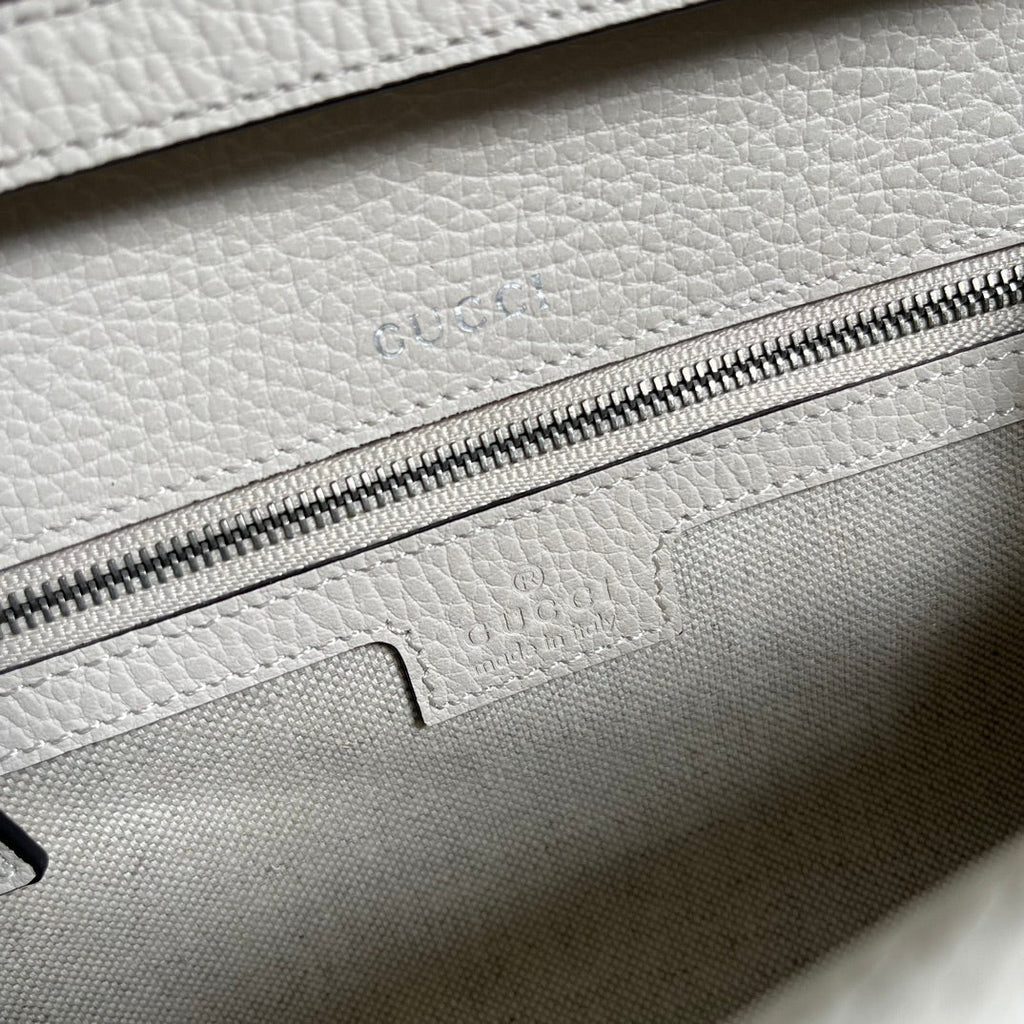 GUCCI DIONYSUS SMALL 25 BAG IN WHITE CALFSKIN