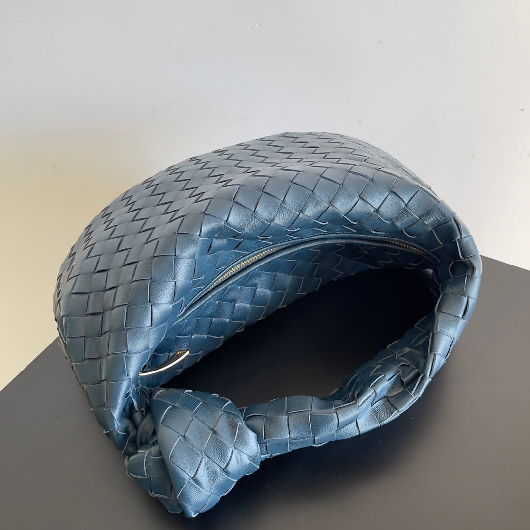 BOTTEGA VENETA MINI JODIE 23 IN STEEL BLUE LAMBSKIN