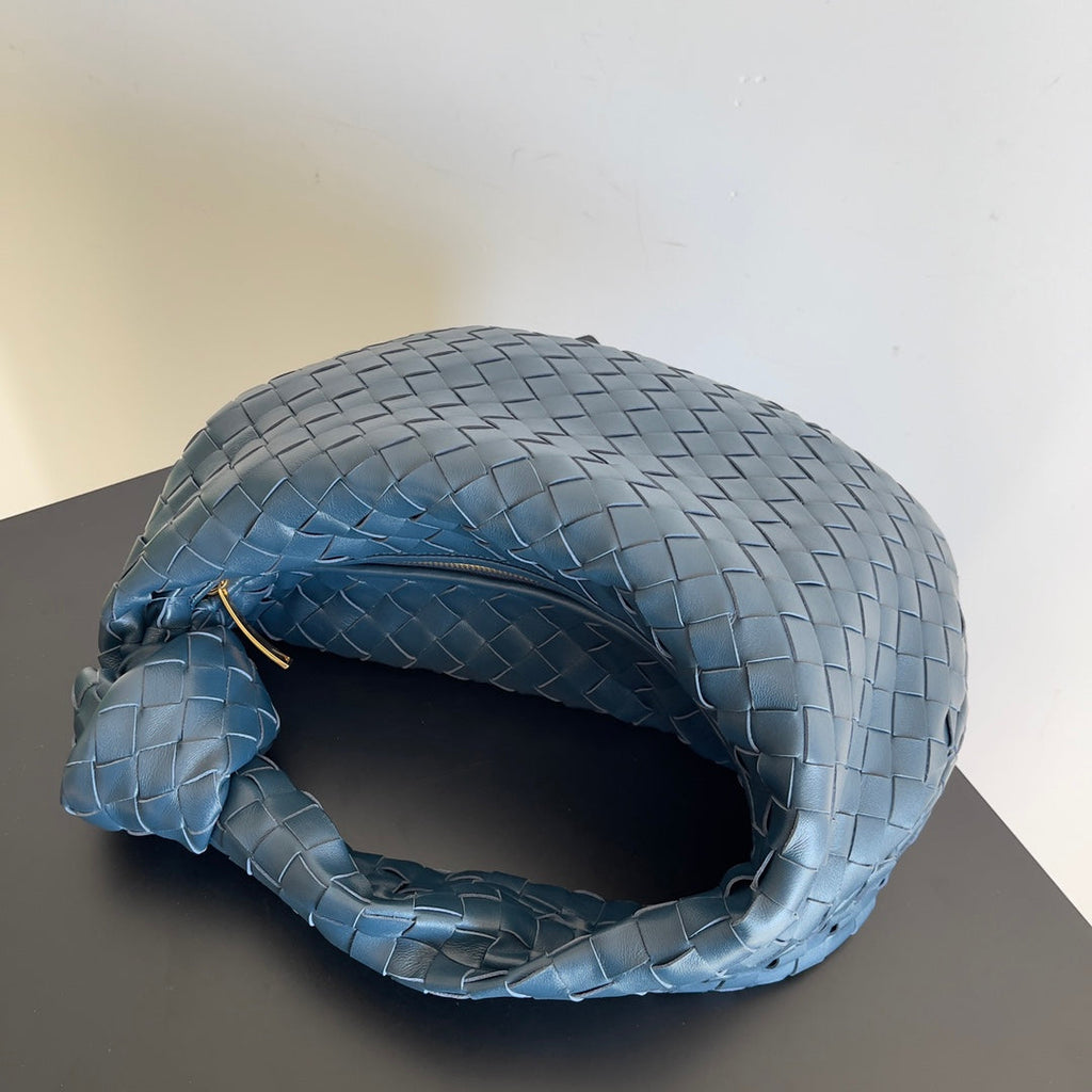 BOTTEGA VENETA MINI JODIE 23 IN STEEL BLUE LAMBSKIN