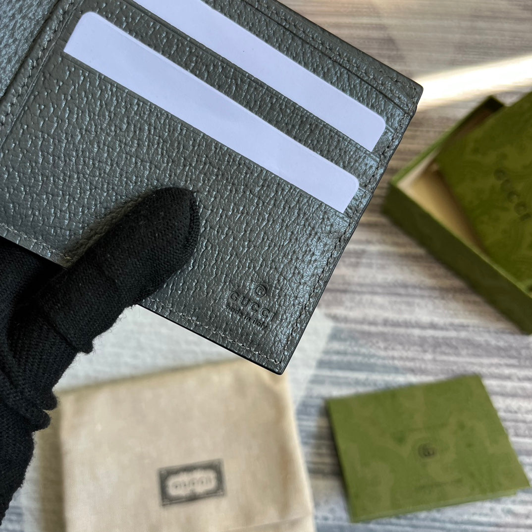 GUCCI MARMONT 11 BIFOLD WALLET IN PENTER GREY CALFSKIN