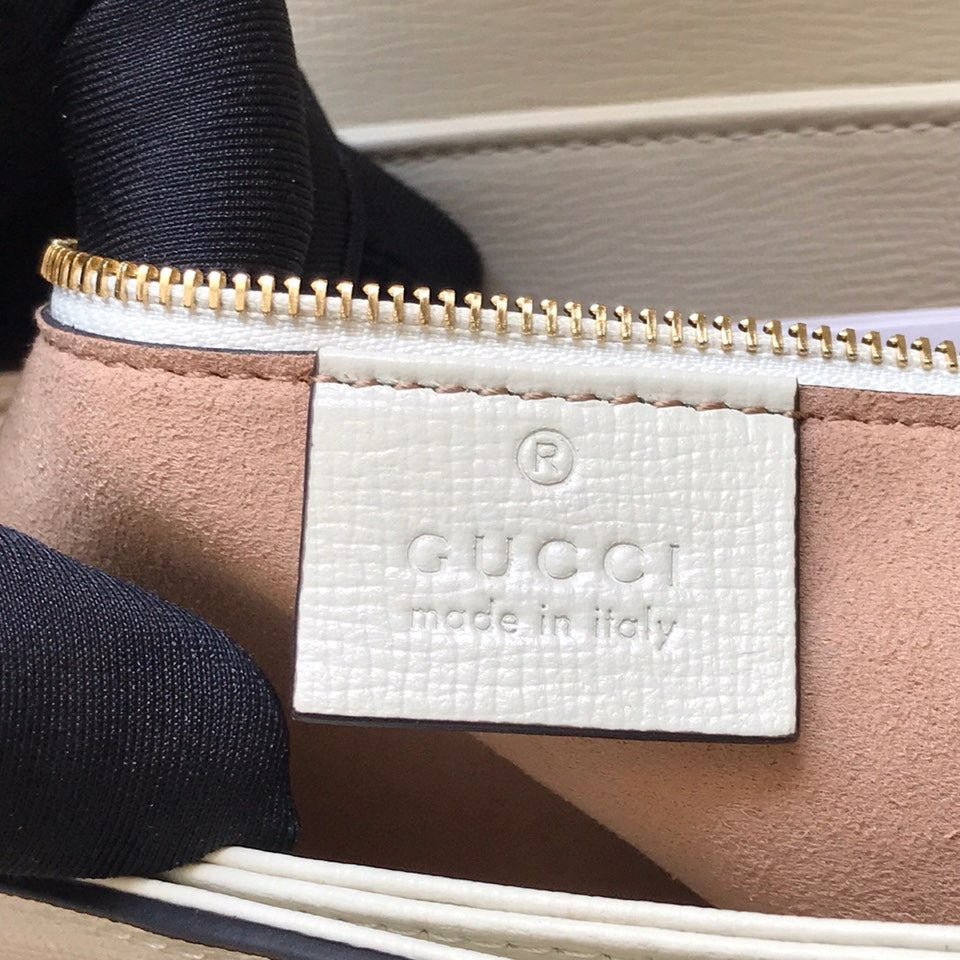 GUCCI HORSEBIT 1955 MINI BAG 25 IN WHITE CALFSKIN