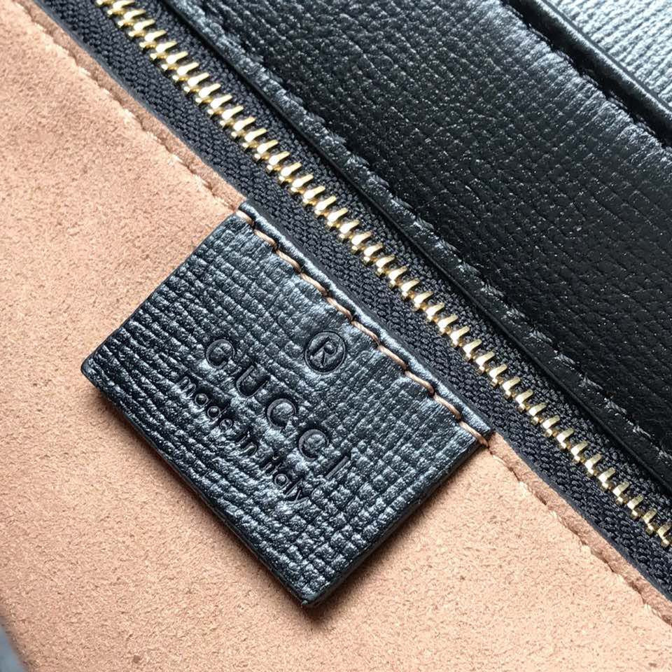 GUCCI HORSEBIT 1955 MINI BAG 25 IN BLACK CALFSKIN