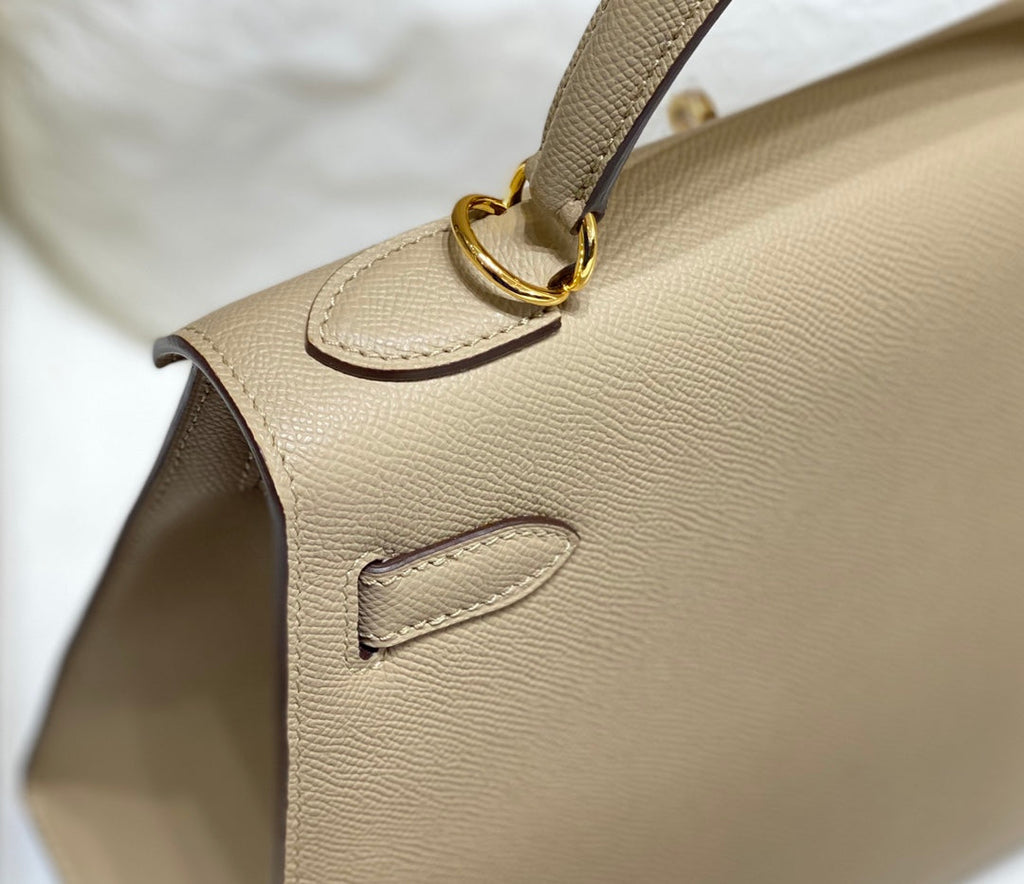HERMES KELLY 28CM IN TRENCH EPSOM CALFSKIN GOLD HARDWARE