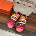 HERMES EPHESE SANDAL MULTI-COLOR CALFSKIN