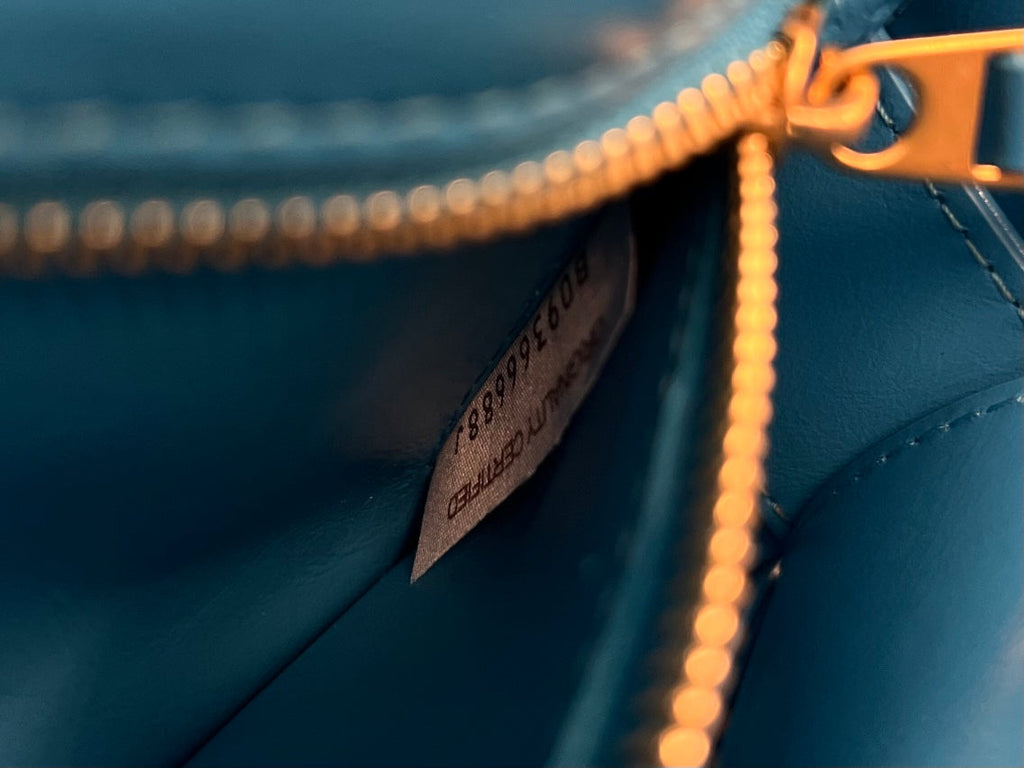 BOTTEGA VENETA MINI CASSETTE 19 IN SKY BLUE SOFT LAMBSKIN