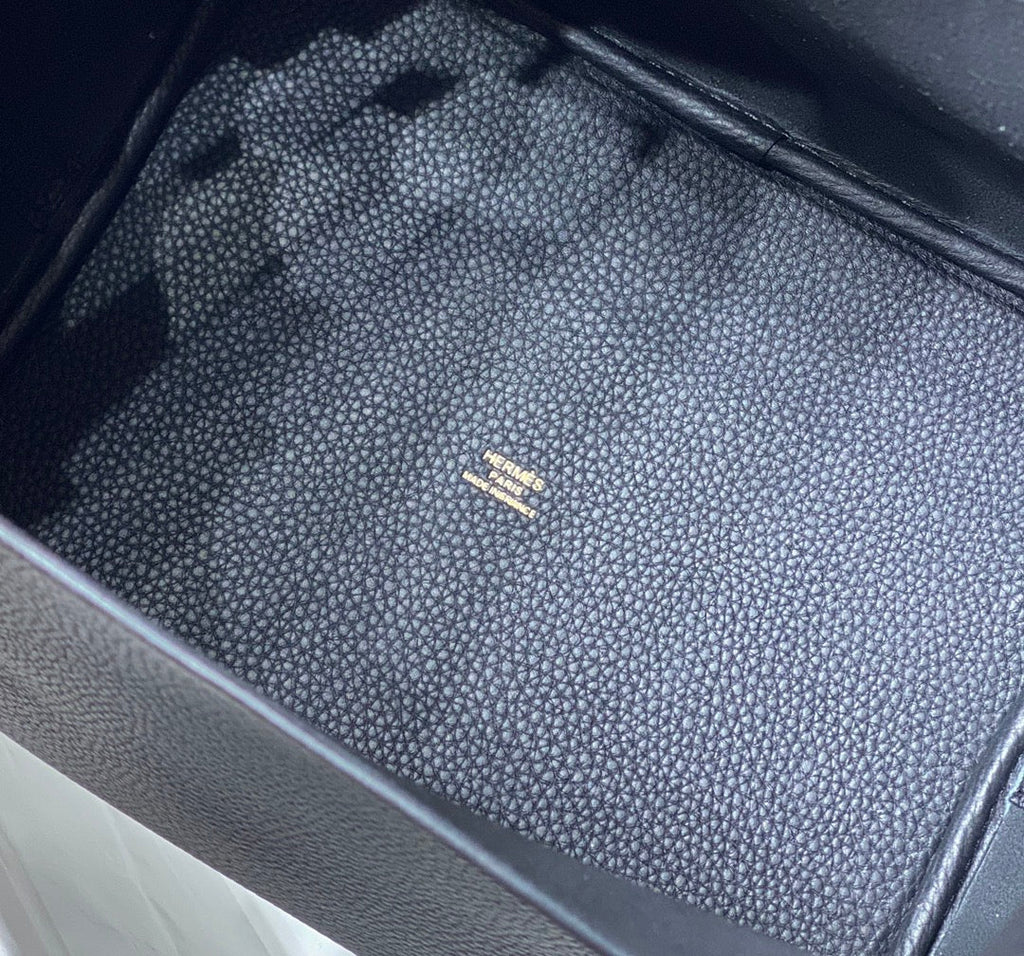 HERMES picotin lock 22 black togo ghw