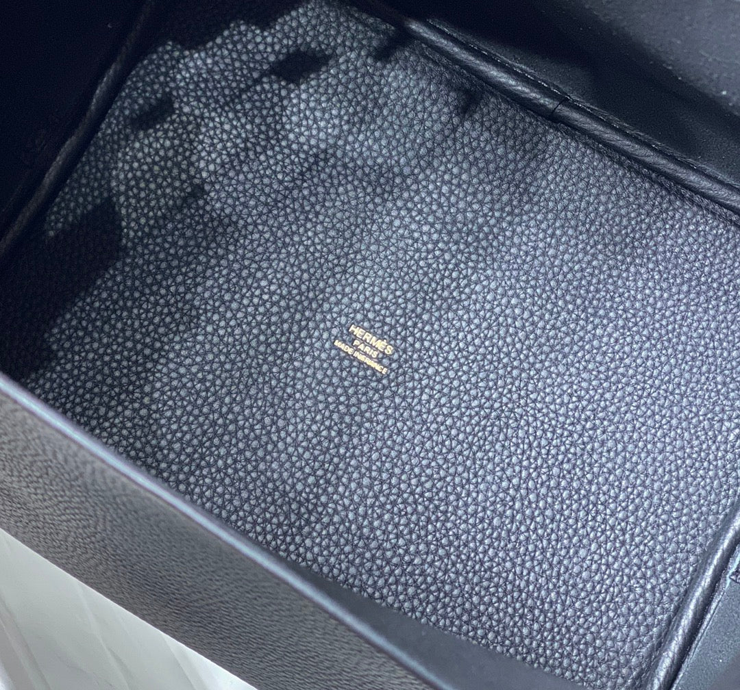 HERMES picotin lock 22 black togo ghw