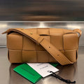 BOTTEGA VENETA BRICK CASSETTE 28 IN BRONZE BROWN CALFSKIN