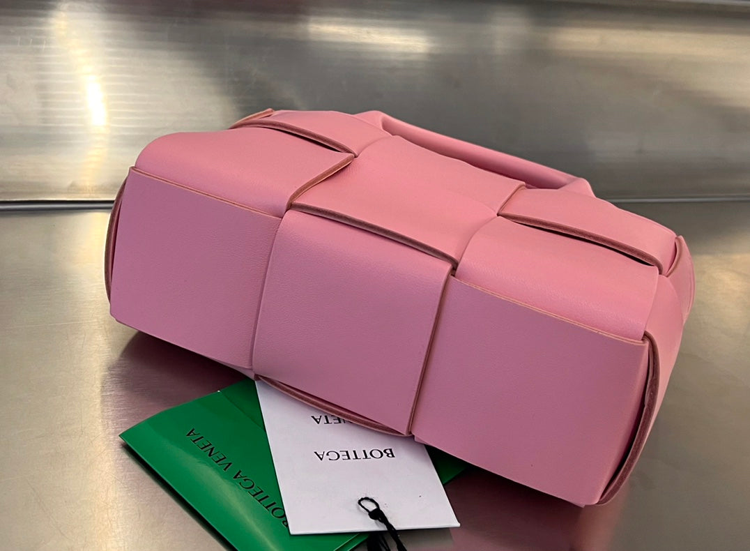 BOTTEGA VENETA CANDY ARCO TOTE 20 IN BLUSH PINK CALFSKIN