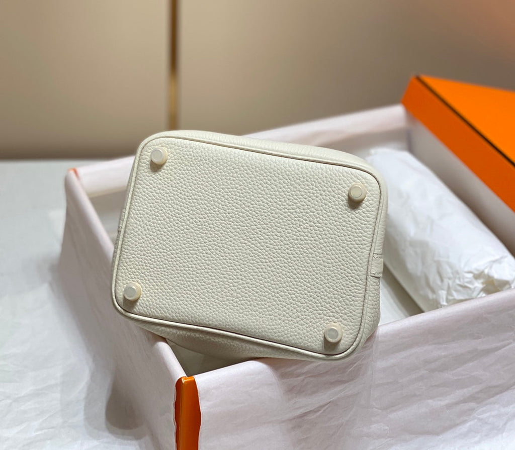 HERMES picotin lock 18 white-pearl togo ghw
