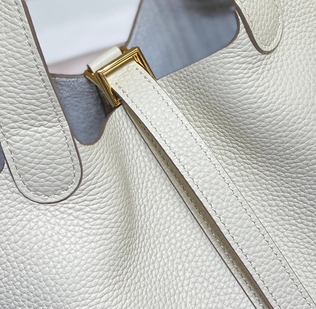 HERMES picotin lock 18 ivory togo ghw