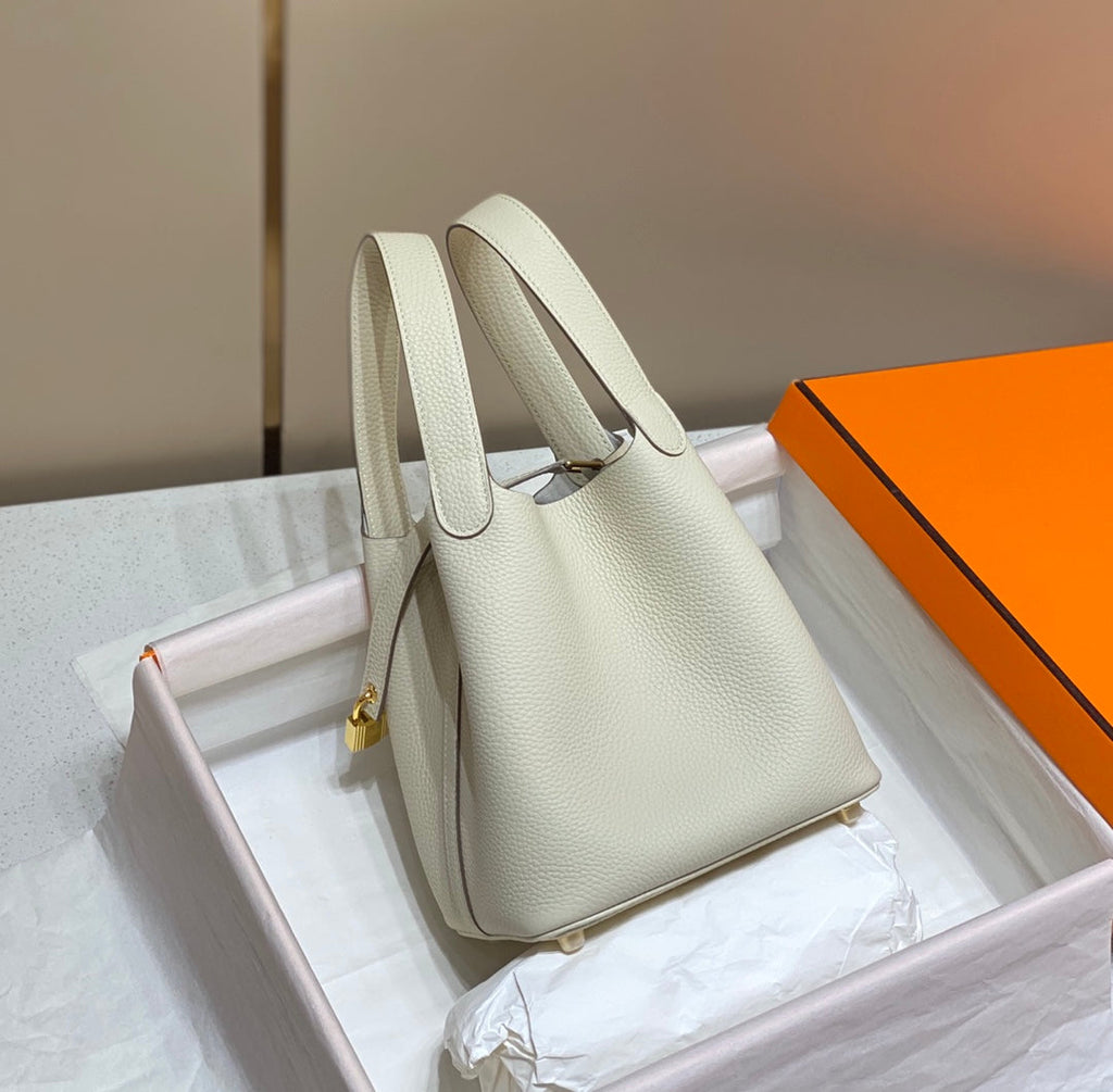 HERMES picotin lock 18 ivory togo ghw
