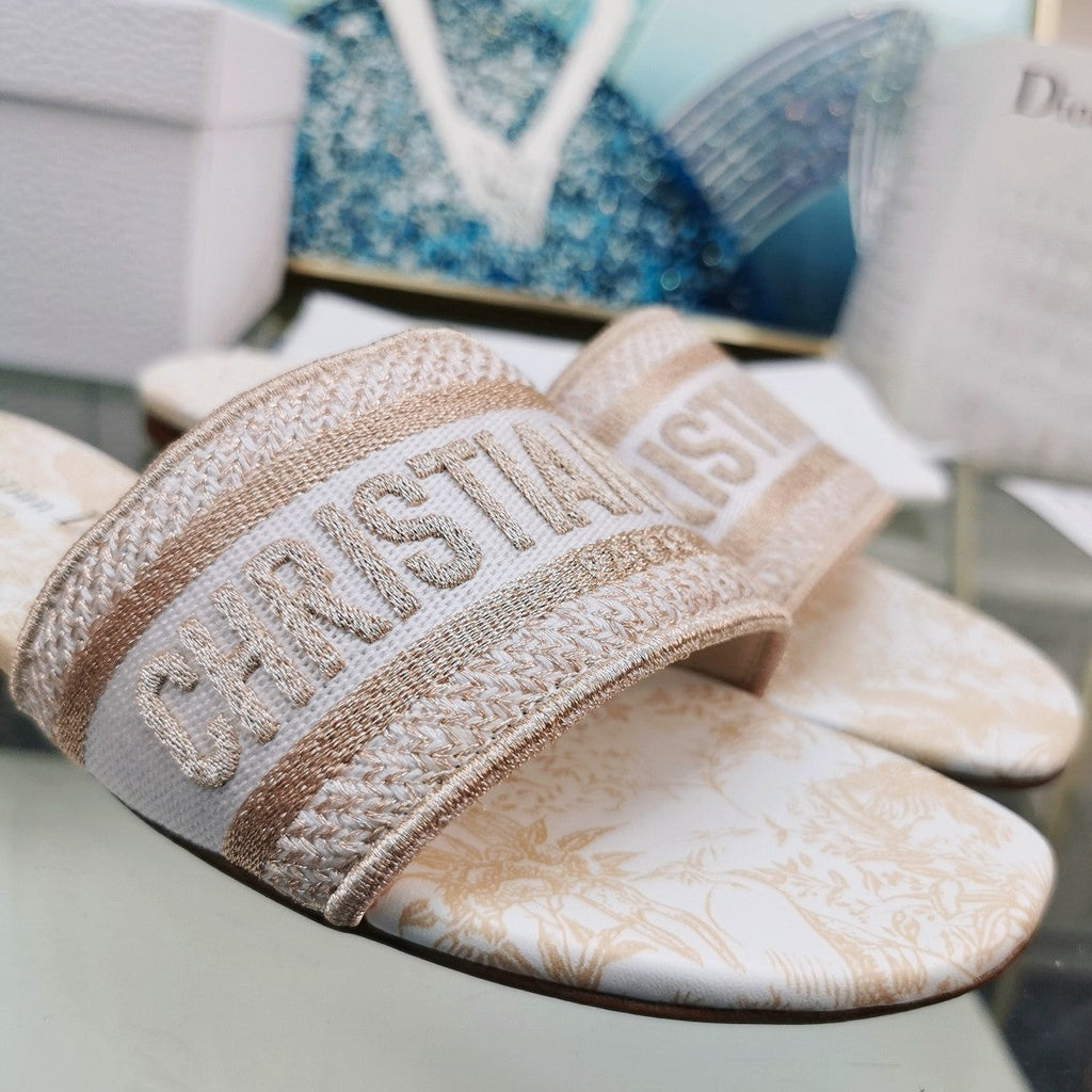 DIOR CD Mule Dway Slide 10mm Multi-motifs Style 82