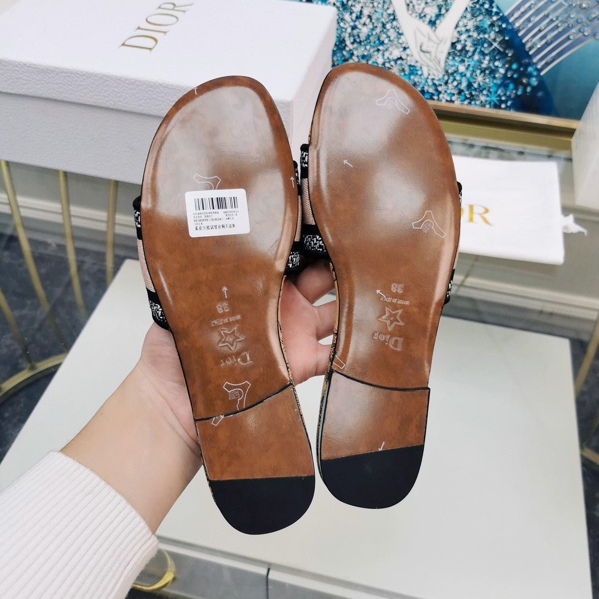 DIOR CD Mule Dway Slide 10mm Multi-motifs Style 81
