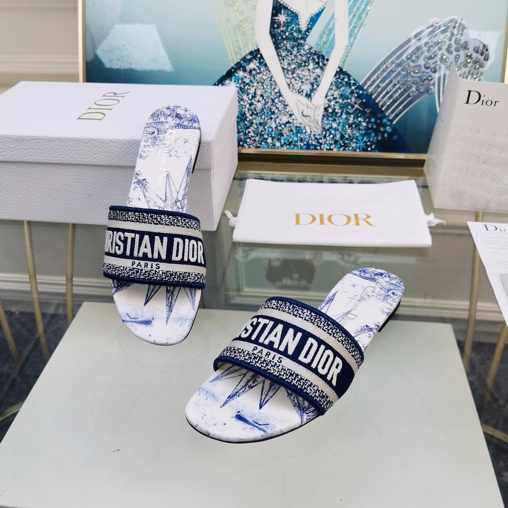 DIOR CD Mule Dway Slide 10mm Multi-motifs Style 78