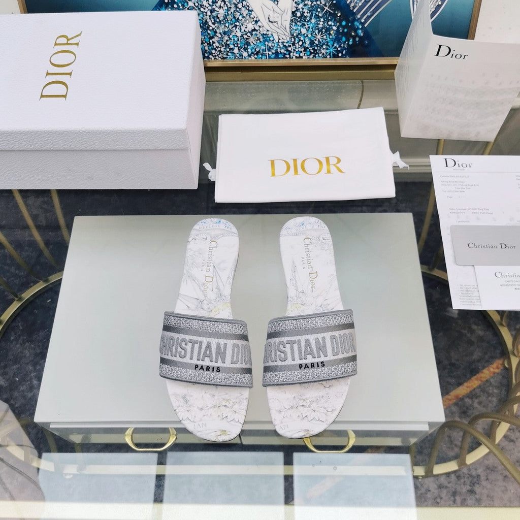 DIOR CD Mule Dway Slide 10mm Multi-motifs Style 27