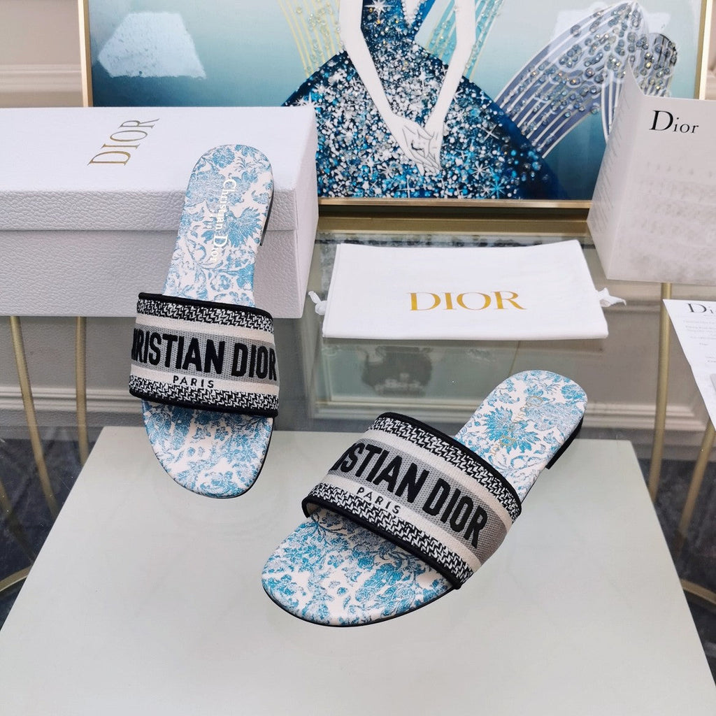 DIOR CD Mule Dway Slide 10mm Multi-motifs Style 74