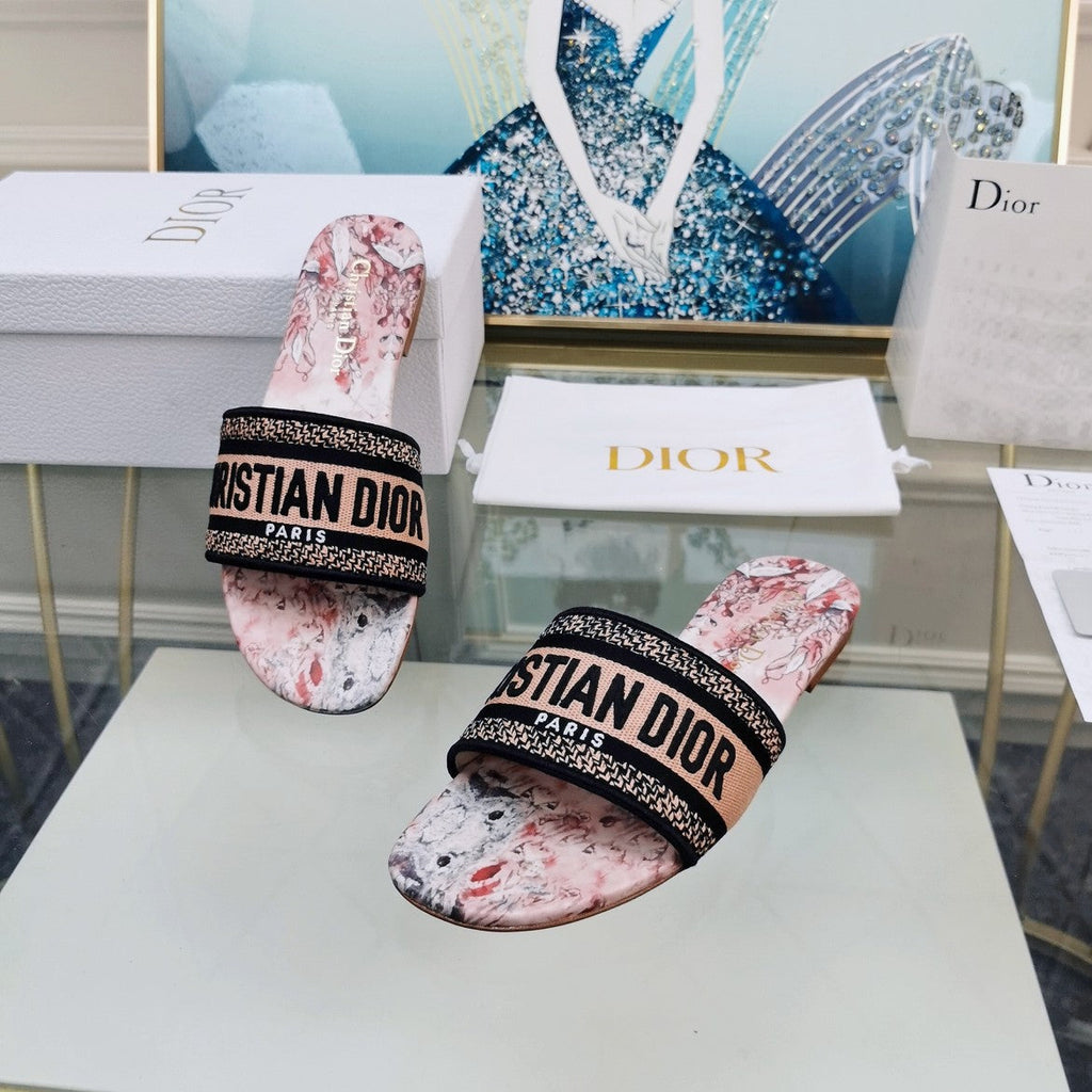 DIOR CD Mule Dway Slide 10mm Multi-motifs Style 73