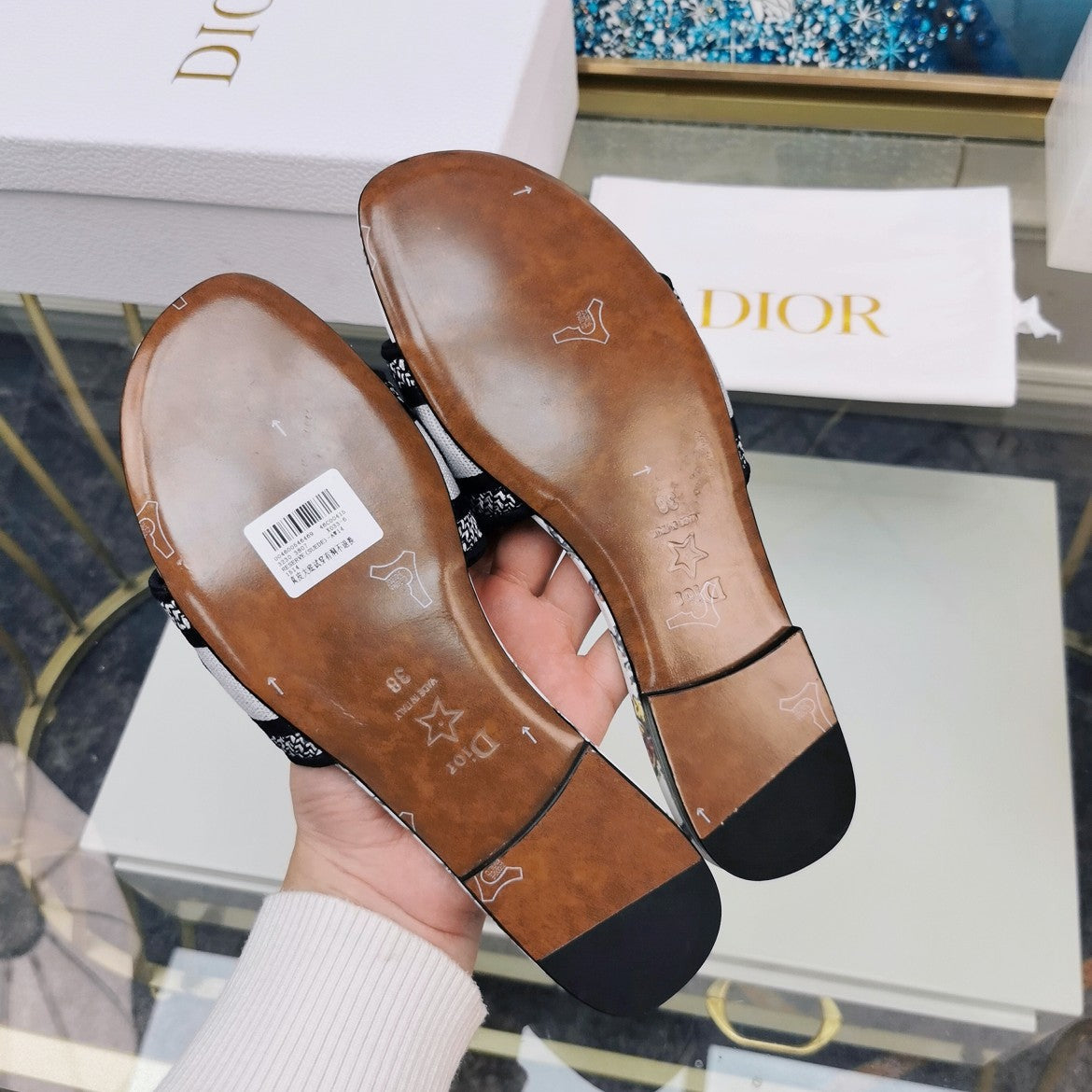 DIOR CD Mule Dway Slide 10mm Multi-motifs Style 71