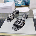 DIOR CD Mule Dway Heeled Slide 45mm Style 29