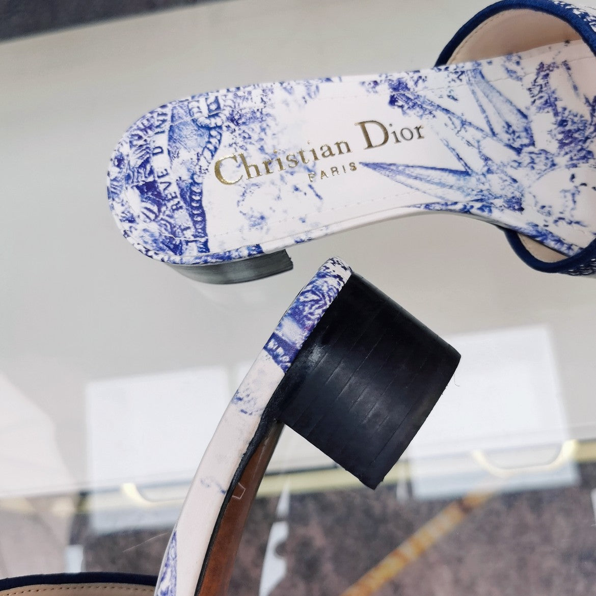 DIOR CD Mule Dway Heeled Slide 45mm Style 40