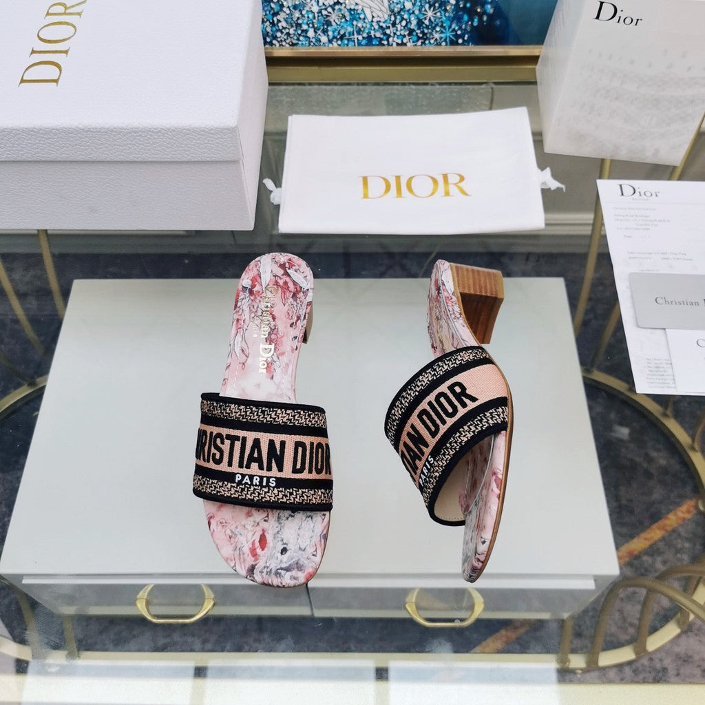 DIOR CD Mule Dway Heeled Slide 45mm Style 31