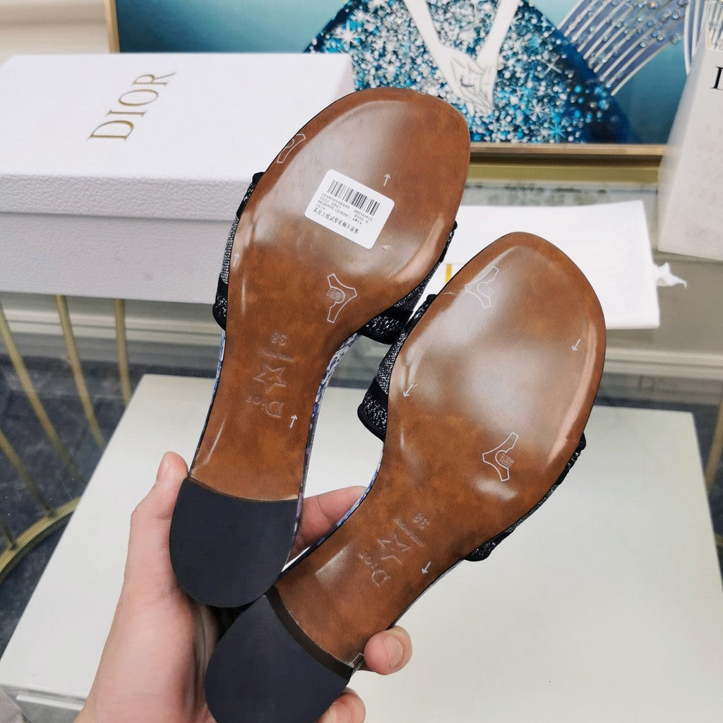 DIOR CD Mule Dway Heeled Slide 45mm Style 30