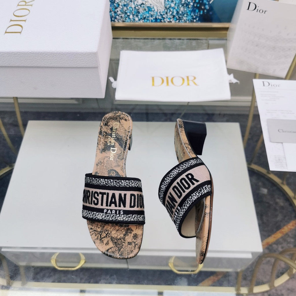 DIOR CD Mule Dway Heeled Slide 45mm Style 5