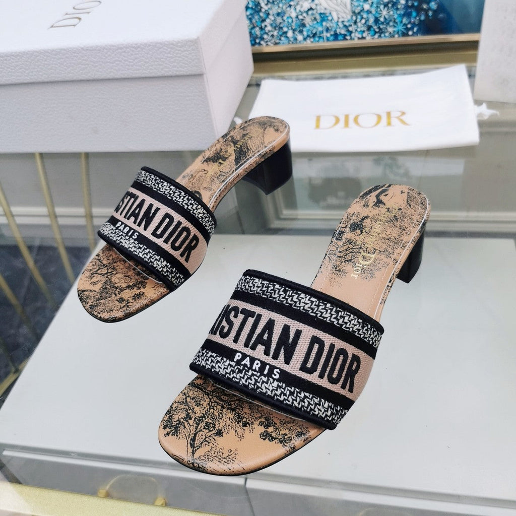 DIOR CD Mule Dway Heeled Slide 45mm Style 5