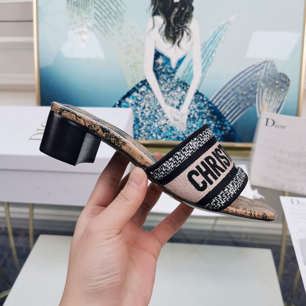 DIOR CD Mule Dway Heeled Slide 45mm Style 5