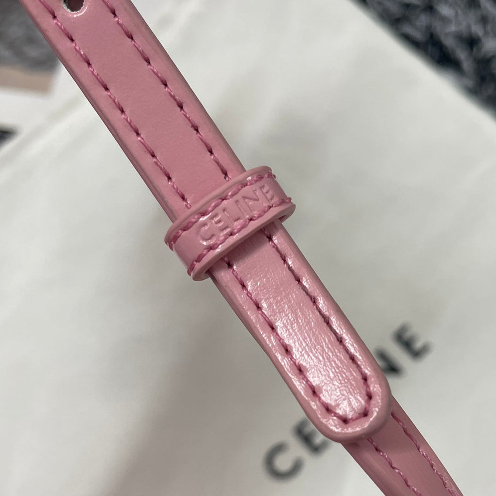 CELINE BESACE TRIPHOME 17 CALFSKIN PINK PASTEL