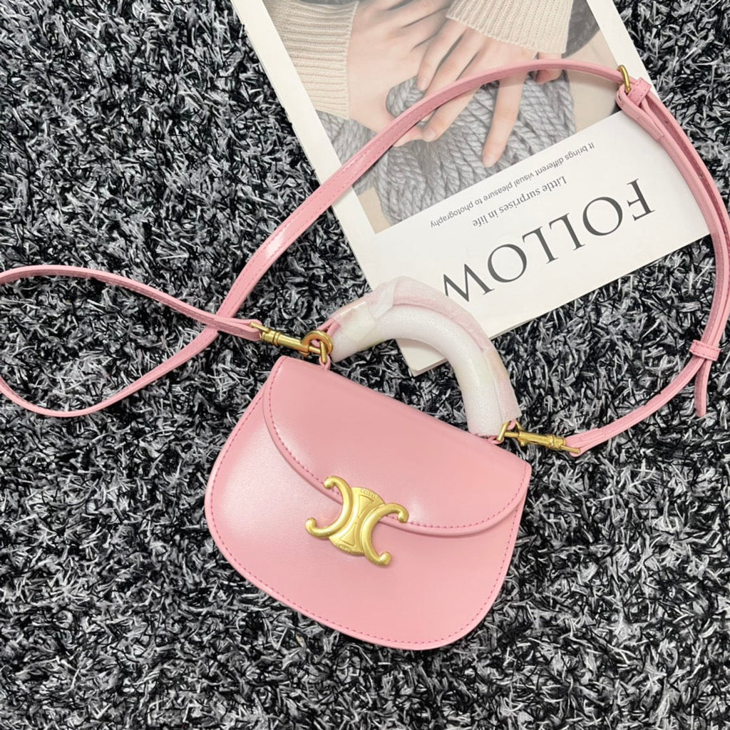 CELINE BESACE TRIPHOME 17 CALFSKIN PINK PASTEL