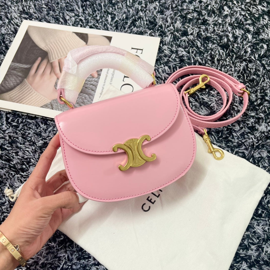 CELINE BESACE TRIPHOME 17 CALFSKIN PINK PASTEL