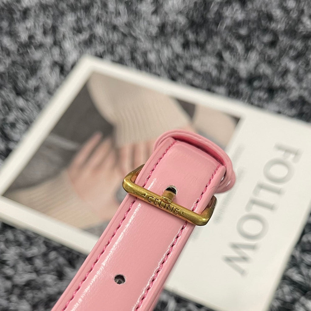 CELINE MINI TRIPHOME 11 WAIST BAG PINK PASTEL CALFSKIN