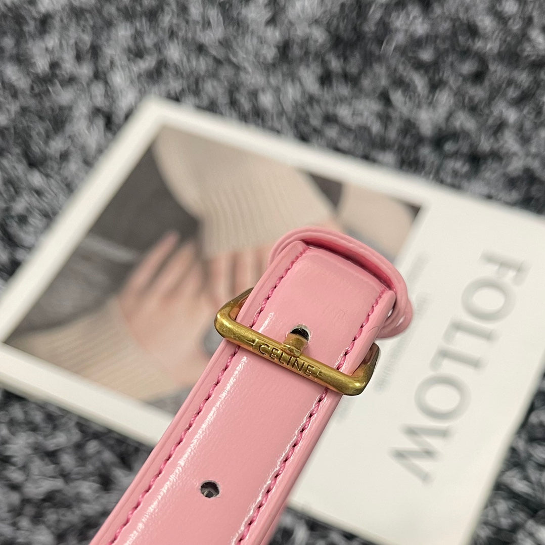 CELINE MINI TRIPHOME 11 WAIST BAG PINK PASTEL CALFSKIN