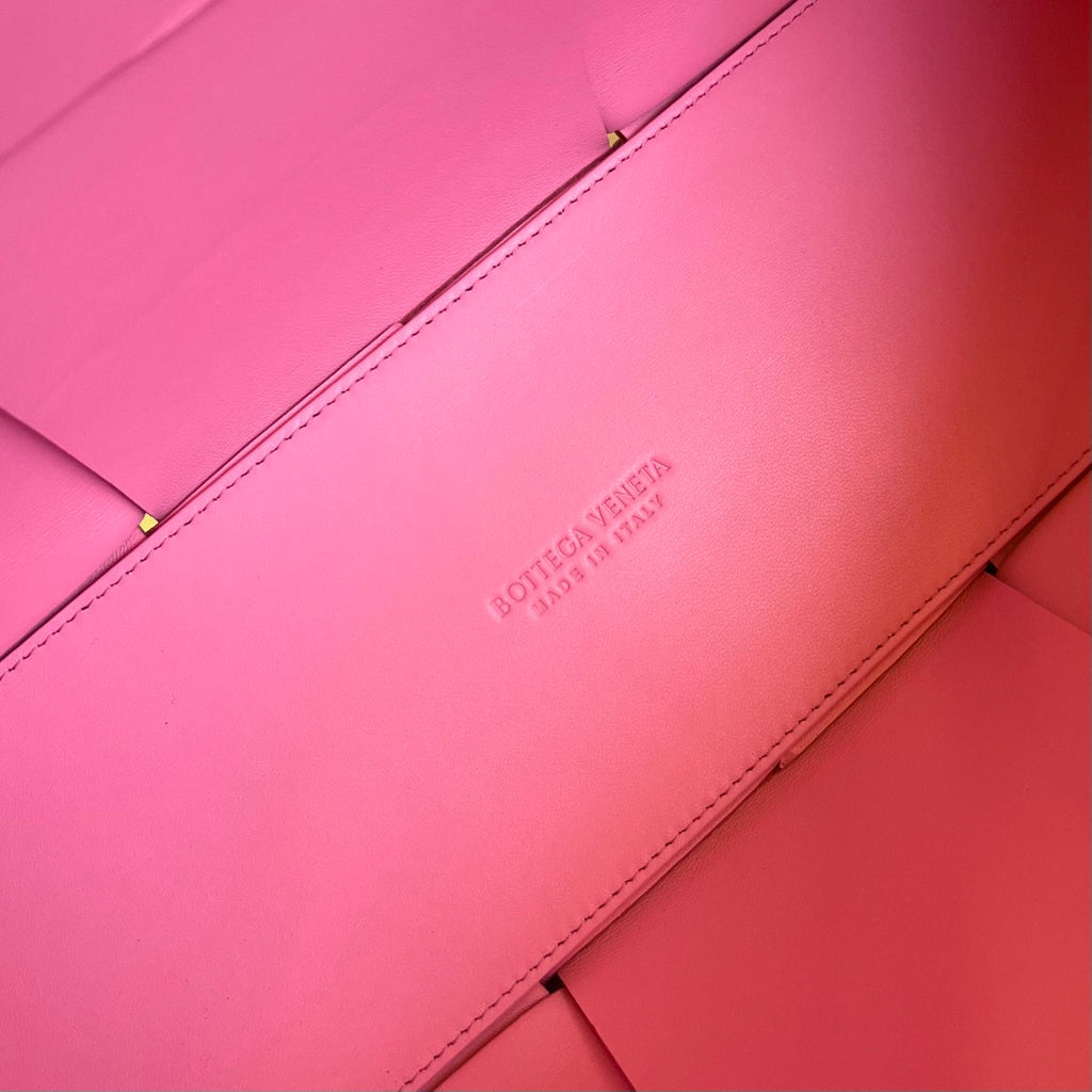 BOTTEGA VENETA ARCO TOTE 36 IN SHOCKING PINK CALFSKIN