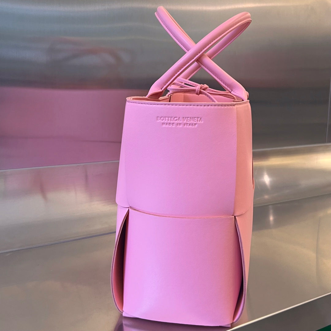 BOTTEGA VENETA ARCO TOTE 36 IN SHOCKING PINK CALFSKIN