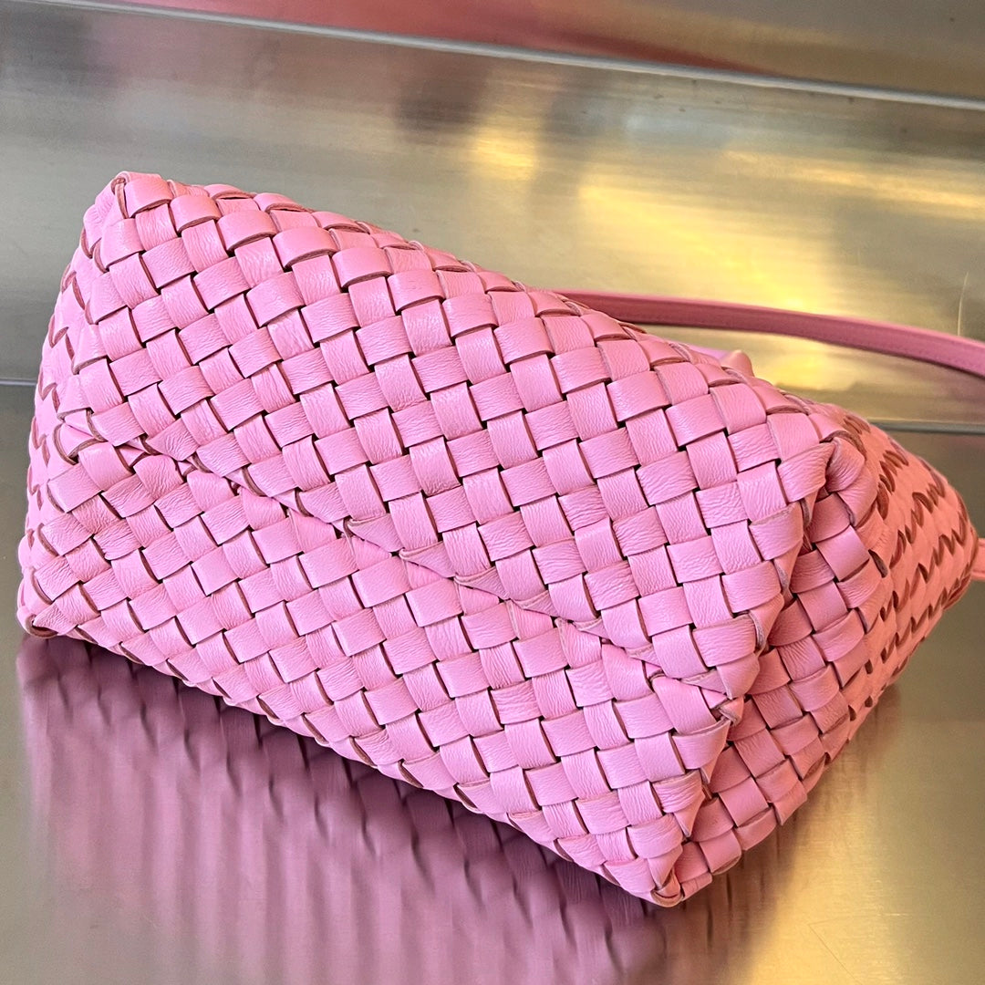 BOTTEGA VENETA MINI CABAT 20 IN ROSE PINK LAMBSKIN