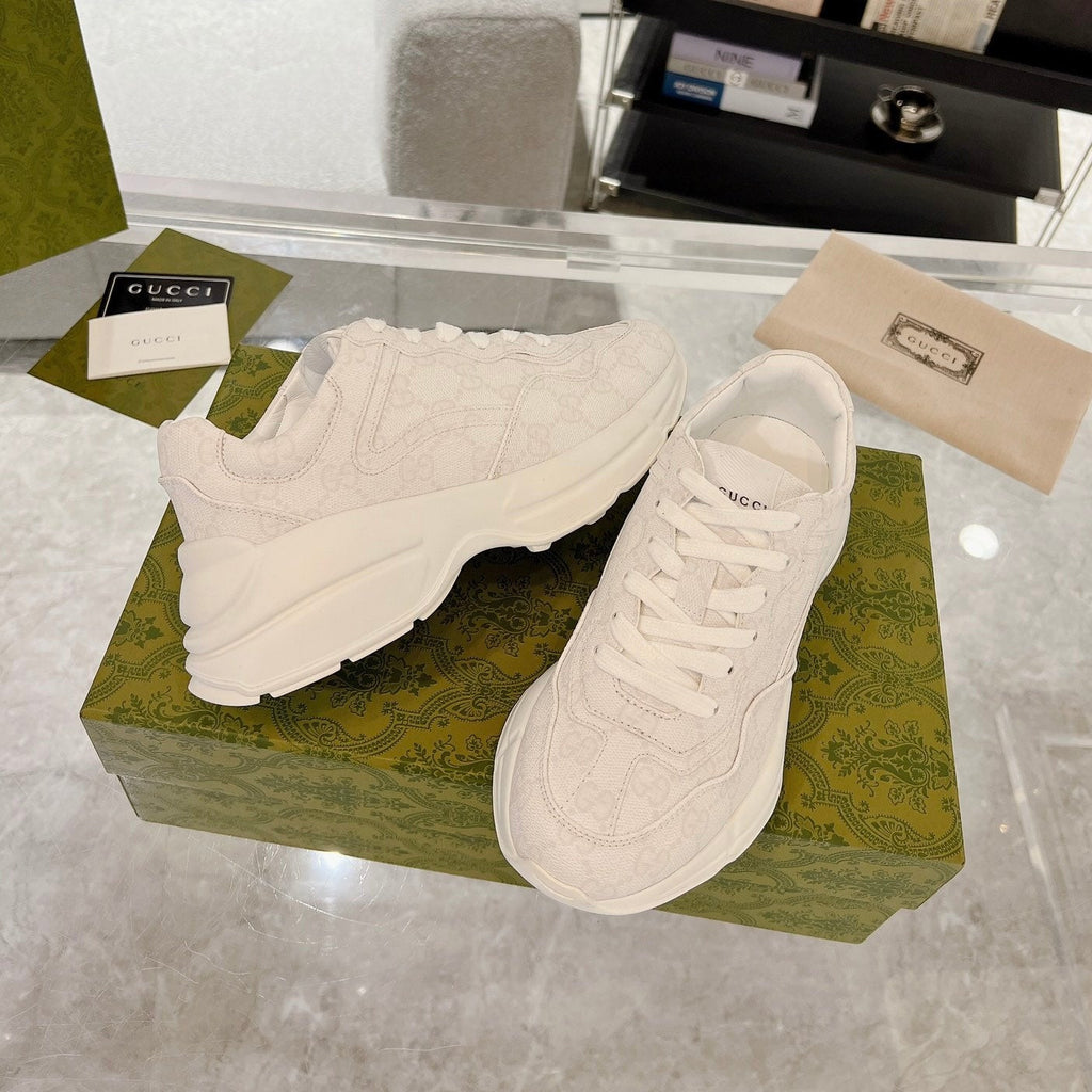GUCCI 100 RHYTON SNEAKER Creamy White