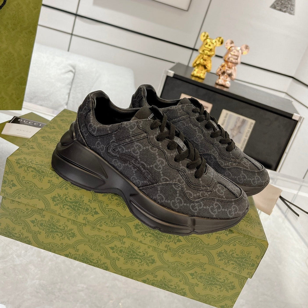 GUCCI 100 RHYTON SNEAKER Ink Black