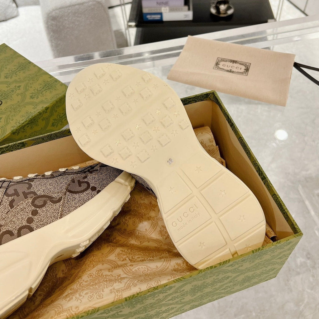 GUCCI 100 RHYTON SNEAKER Brown