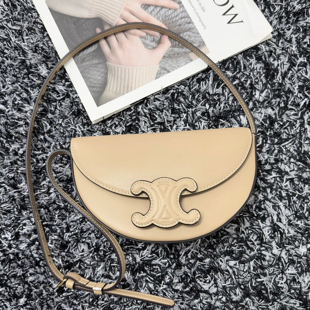 CELINE BESACE TRIPHOME 23 BEIGE CREAM CALFSKIN