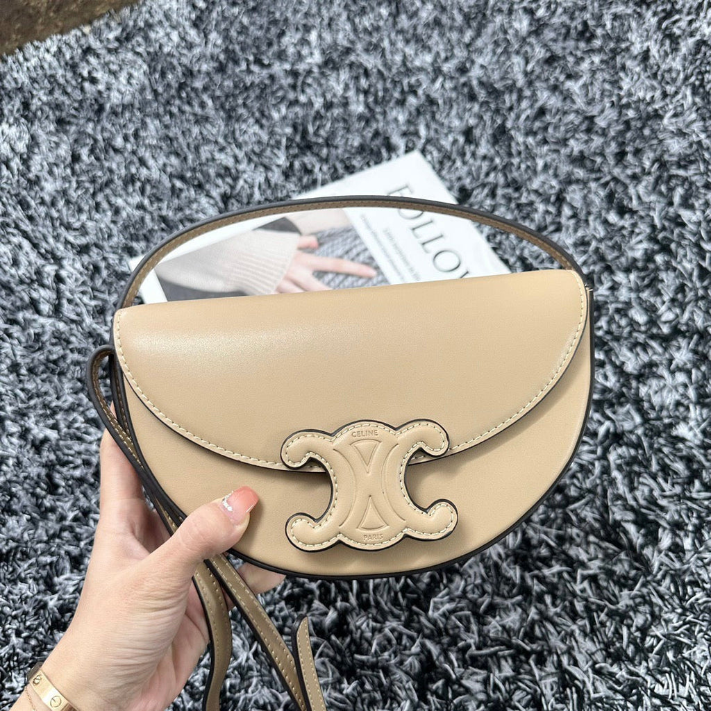 CELINE BESACE TRIPHOME 23 BEIGE CREAM CALFSKIN