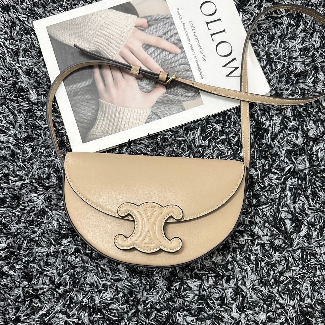 CELINE BESACE TRIPHOME 23 BEIGE CREAM CALFSKIN
