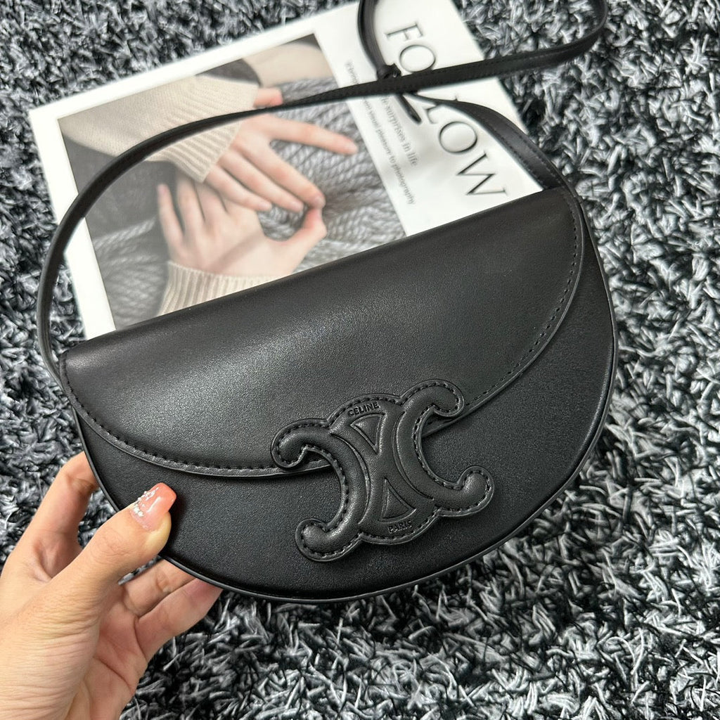 CELINE BESACE TRIPHOME 23 BLACK CALFSKIN