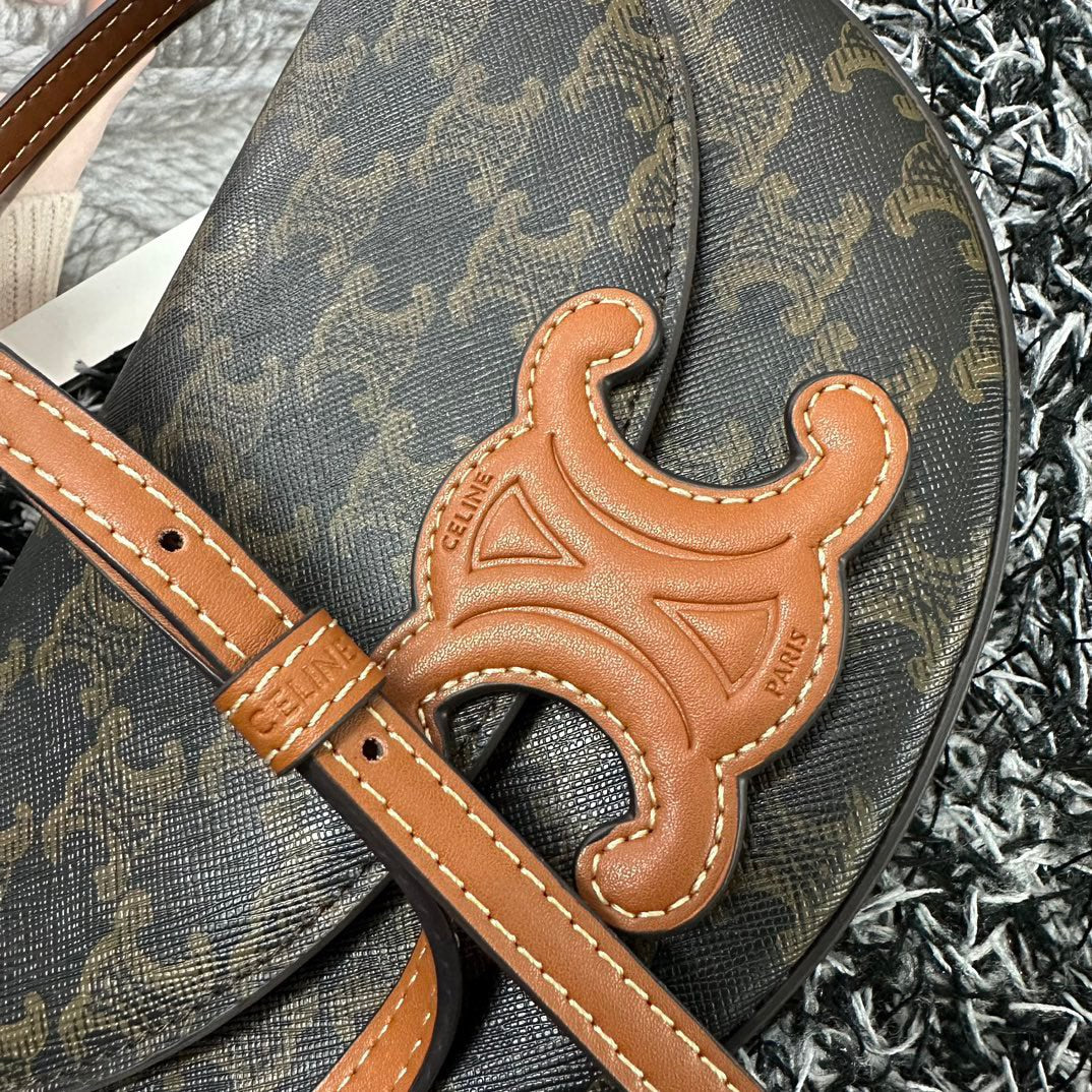 CELINE BESACE TRIPHOME 23 BLACK PATTERN CALFSKIN