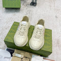 GUCCI RHYTON TRAINER WHITE LAMBSKIN WITH CAT ICON